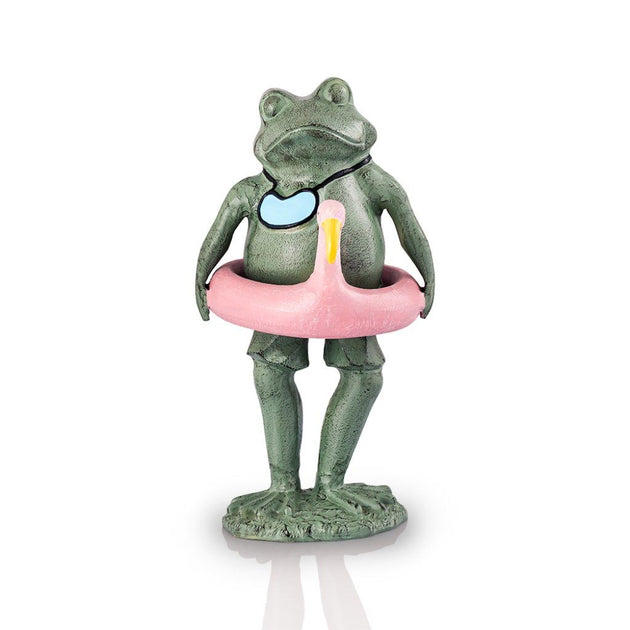 SPI 21093 Garden Fishing Frog Mama & Baby Sculpture
