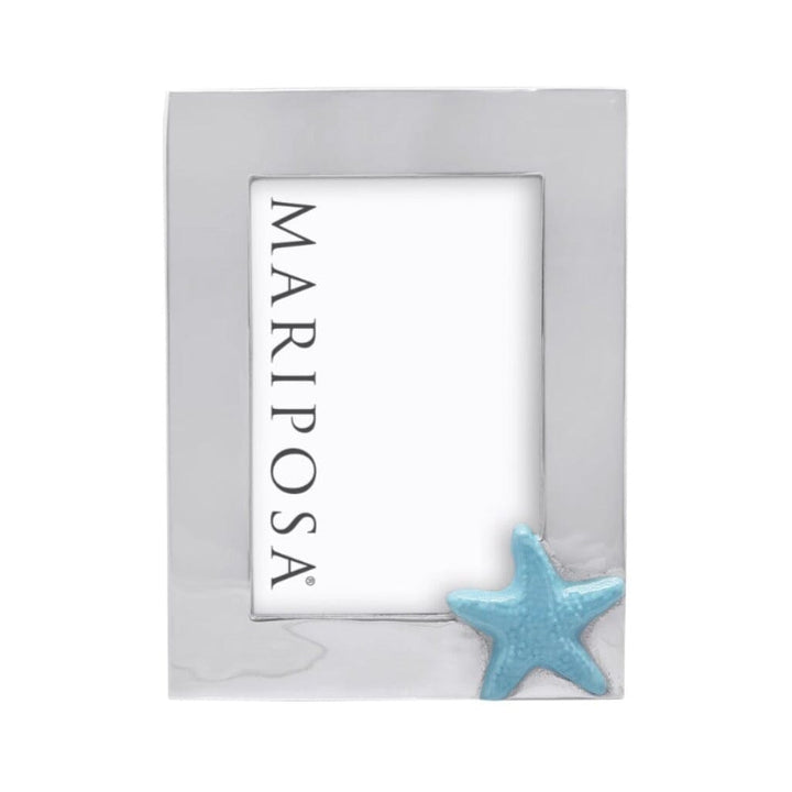 Mariposa Aqua Starfish 4" x 6" Frame Picture Frames Mariposa 