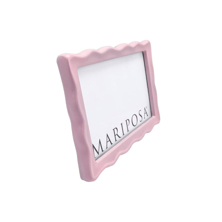 Mariposa Wavy Pink 4" x 6" Frame Picture Frames Mariposa 