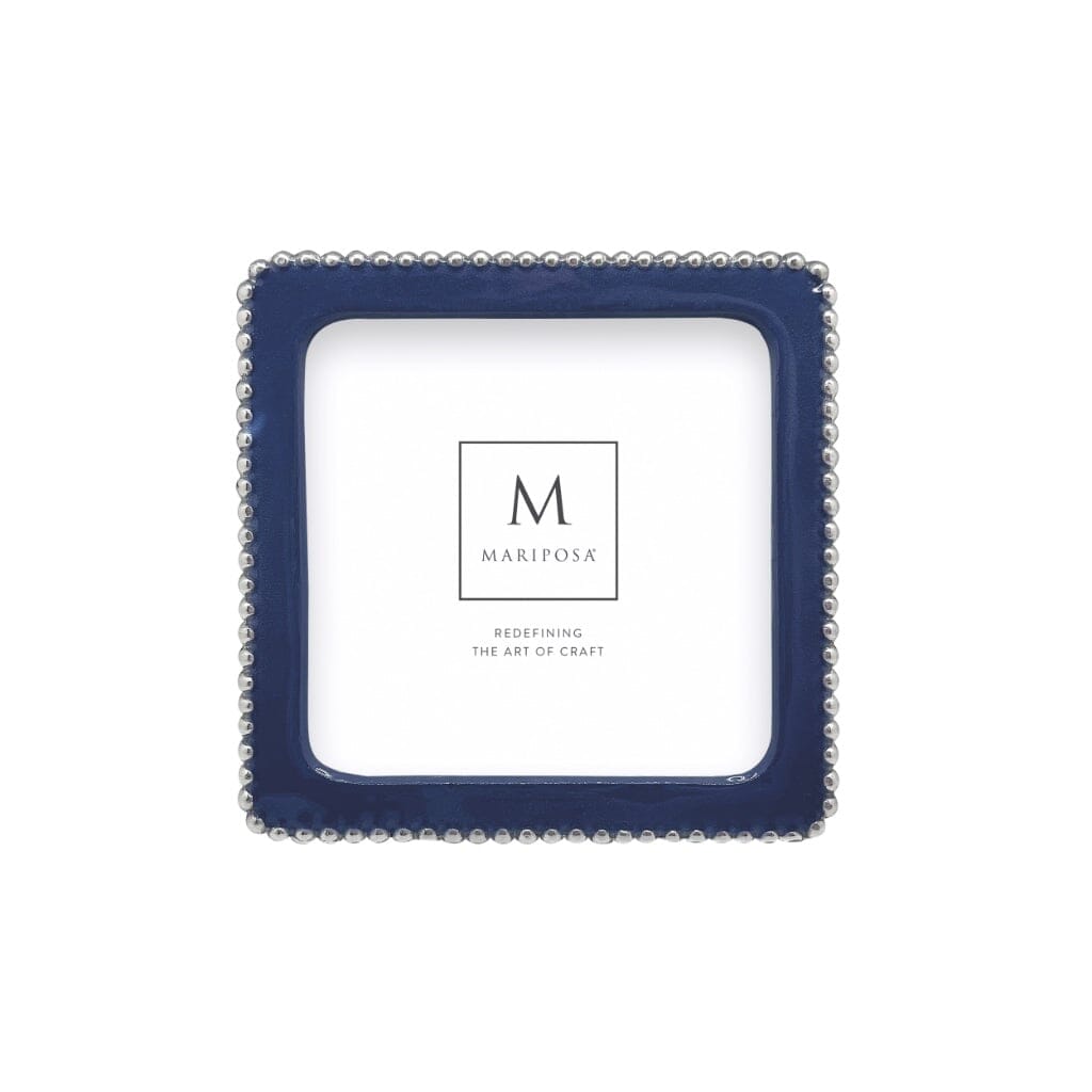 Mariposa Beaded Blue 5" x 5" Frame Picture Frames Mariposa 