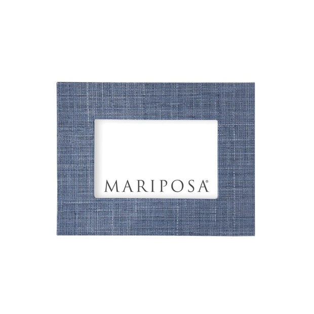 Mariposa Heather Blue Faux Grasscloth 4