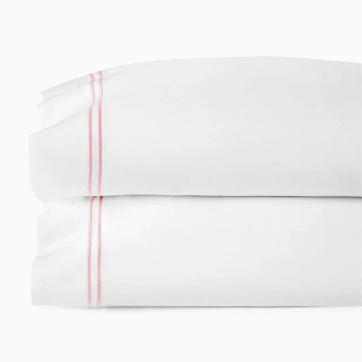 Sferra Grande Hotel King Pillowcase 22" x 42" Bedding Sferra WHITE/PINK 