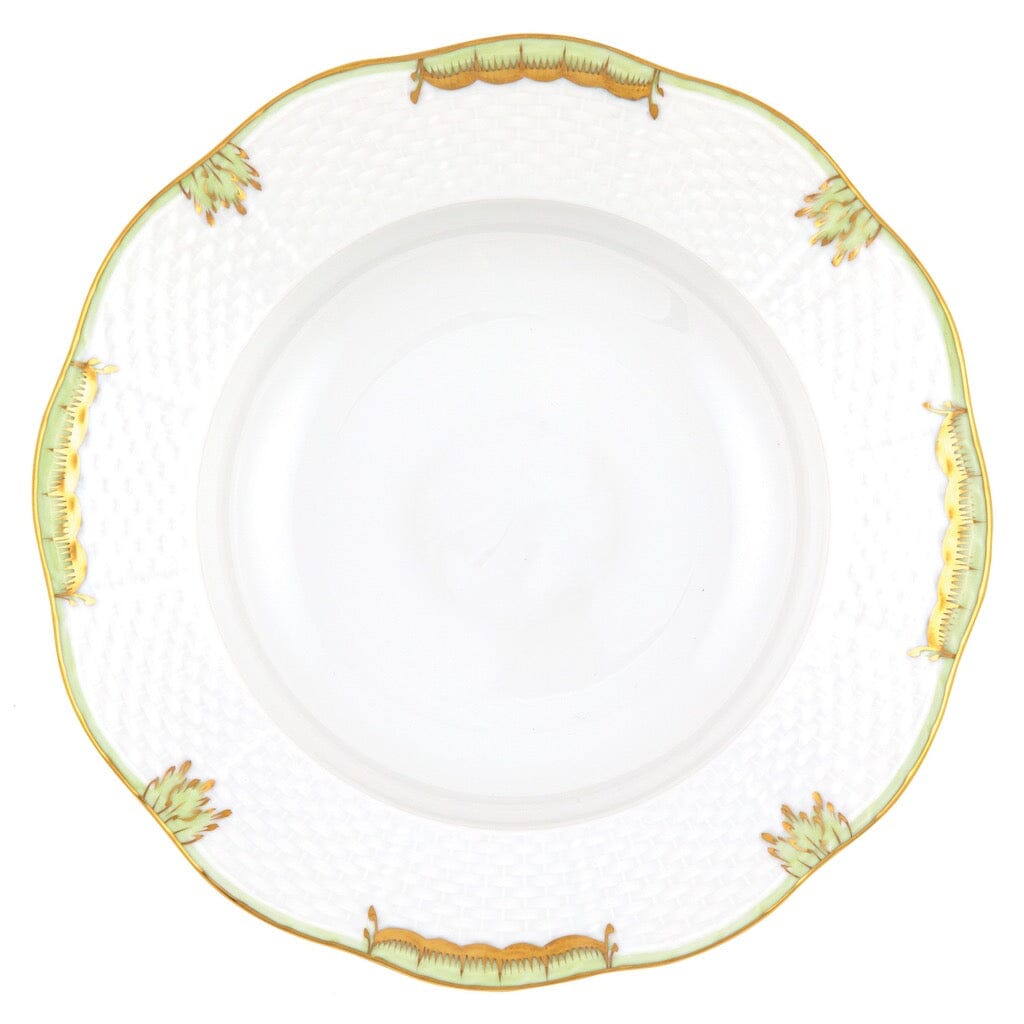 Herend Princess Victoria Rim Soup Plate Dinnerware Herend Green 