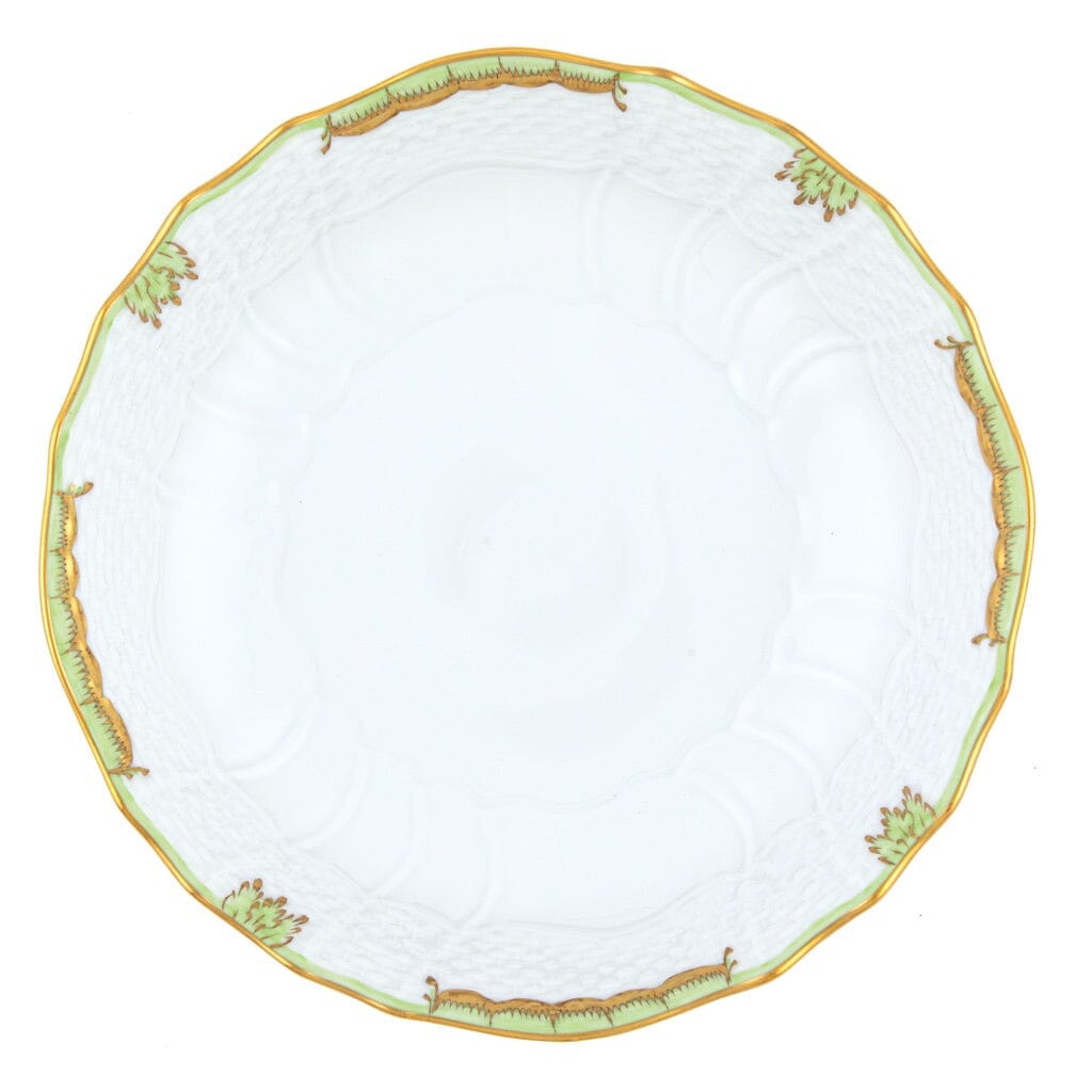 Herend Princess Victoria Scalloped Dinner Bowl Dinnerware Herend Green 