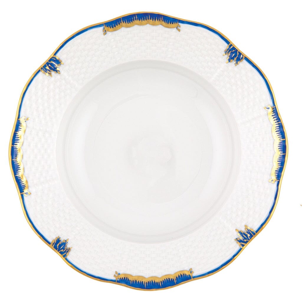 Herend Princess Victoria Rim Soup Plate Dinnerware Herend Blue 