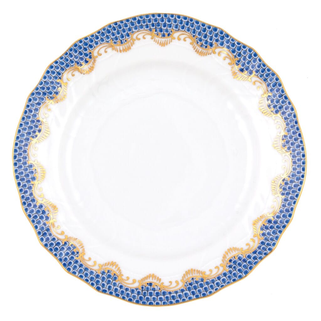 Herend Fish Scale Bread And Butter Plate Dinnerware Herend Blue 