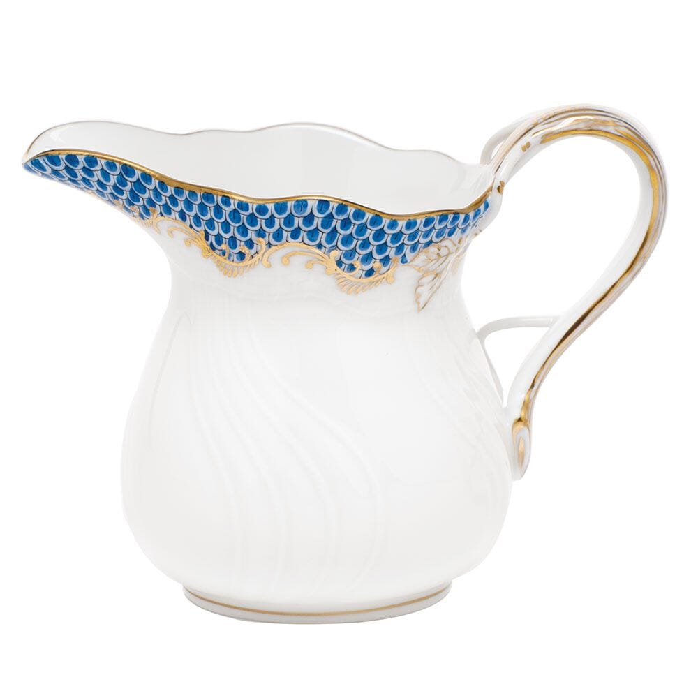 Herend Fish Scale Creamer Dinnerware Herend Blue 