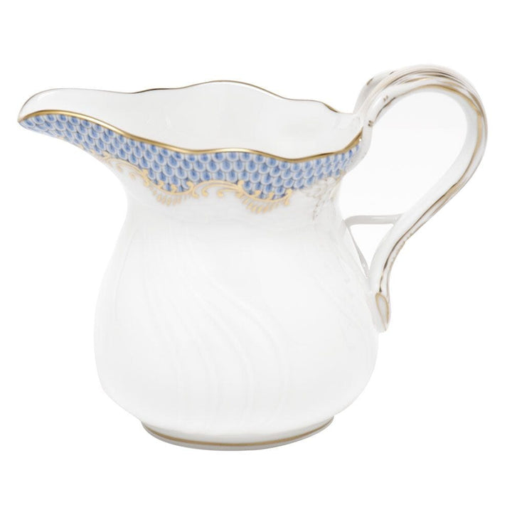 Herend Fish Scale Creamer Dinnerware Herend Light Blue 