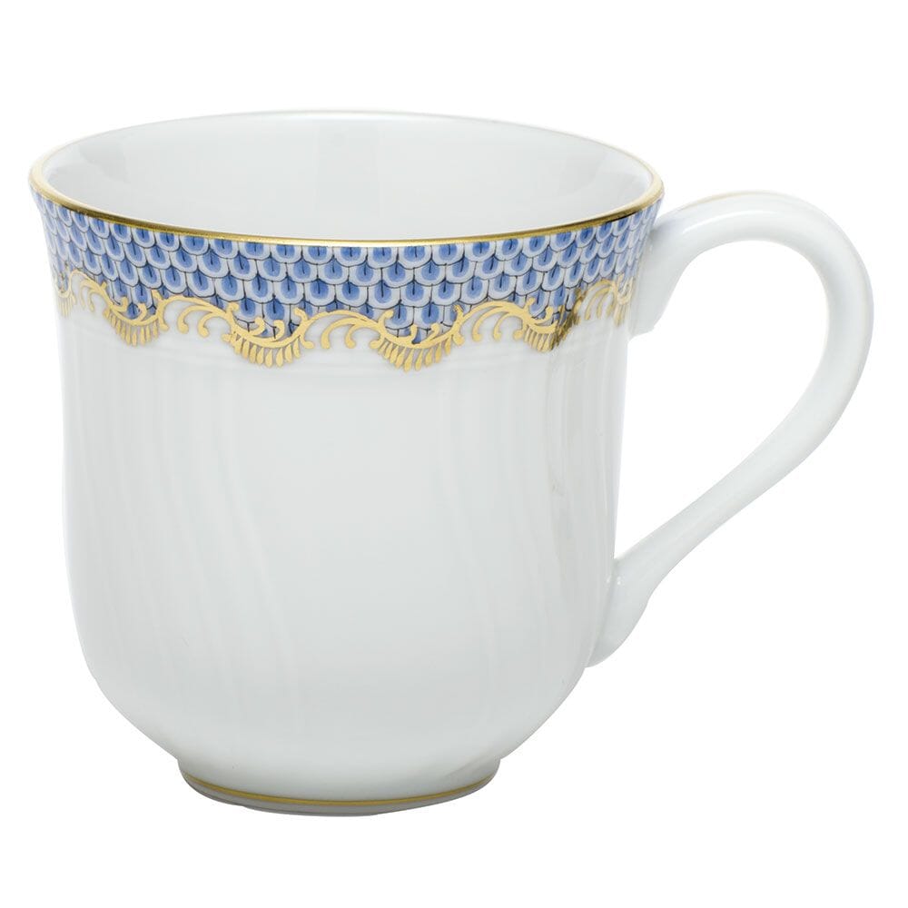 Herend Fish Scale Mug Dinnerware Herend Light Blue 