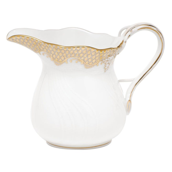 Herend Fish Scale Creamer Dinnerware Herend Gold 