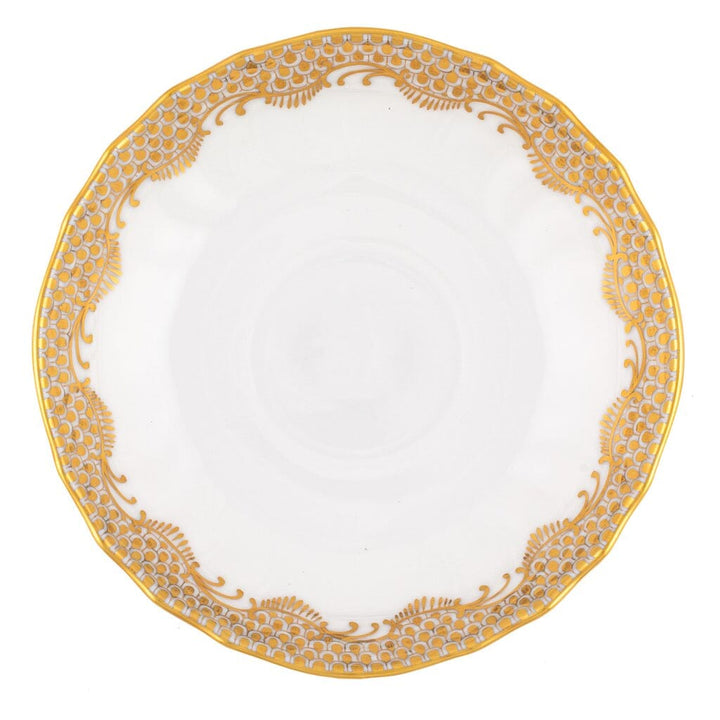 Herend Fish Scale Canton Saucer Dinnerware Herend Gold 