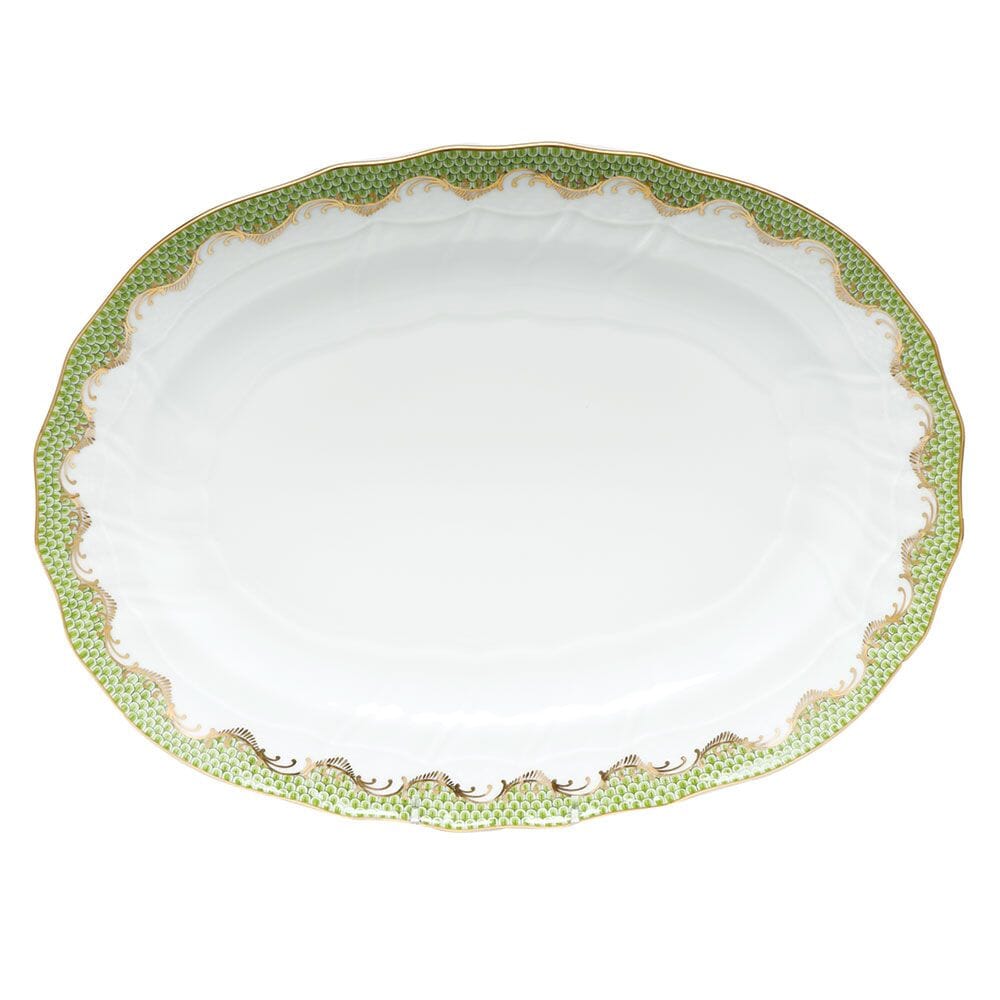 Herend Fish Scale Platter Platters Herend Evergreen 