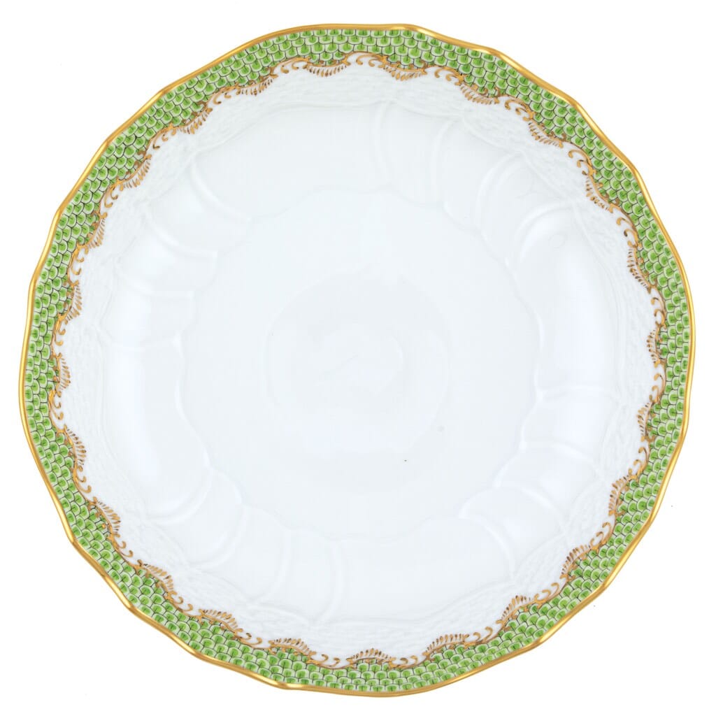 Herend Fish Scale Scalloped Dinner Bowl Dinnerware Herend Evergreen 