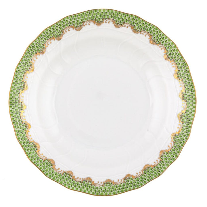 Herend Fish Scale Dessert Plate Dinnerware Herend Evergreen 