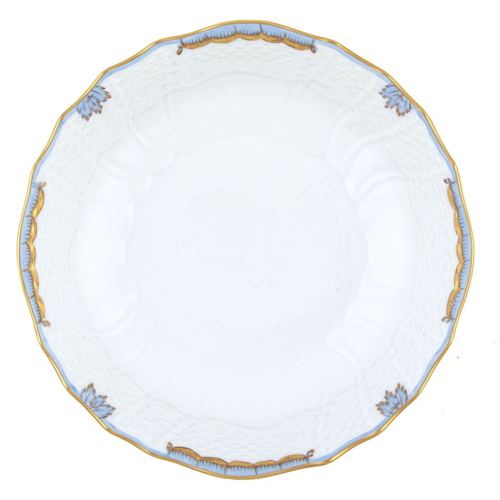 Herend Princess Victoria Scalloped Dinner Bowl Dinnerware Herend Light Blue 