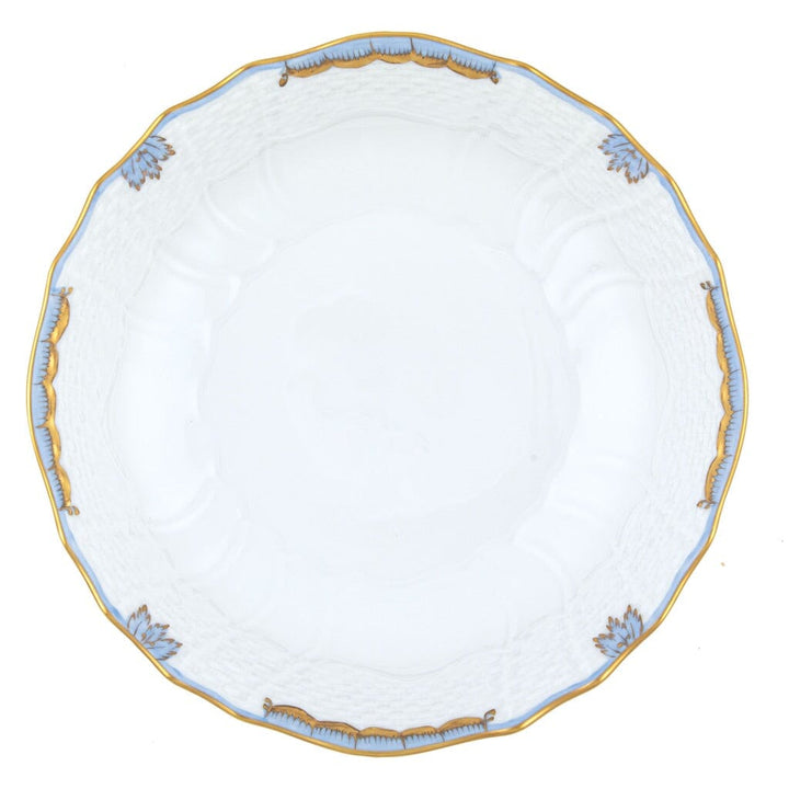 Herend Princess Victoria Scalloped Dinner Bowl Dinnerware Herend Light Blue 