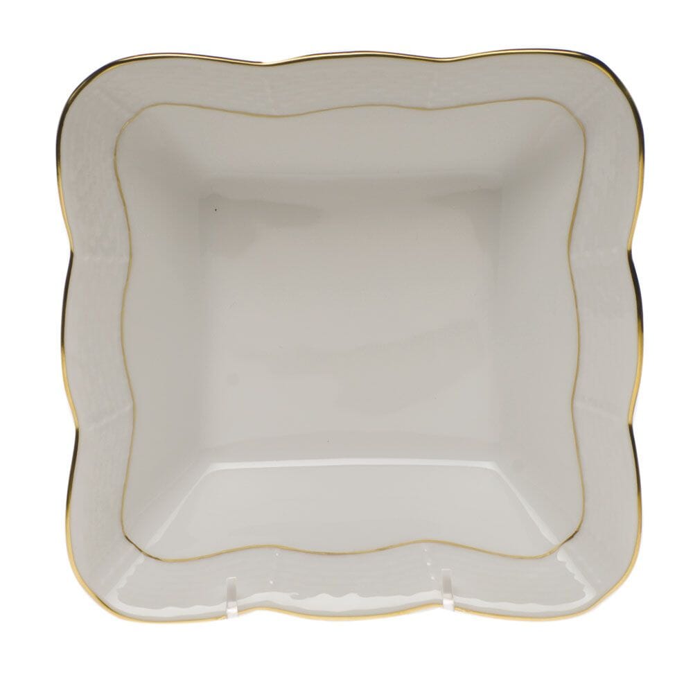 Herend Golden Edge Square Dish Dinnerware Herend 