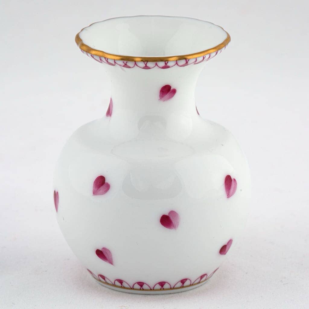 Herend Small Heart Vase Vases Herend 