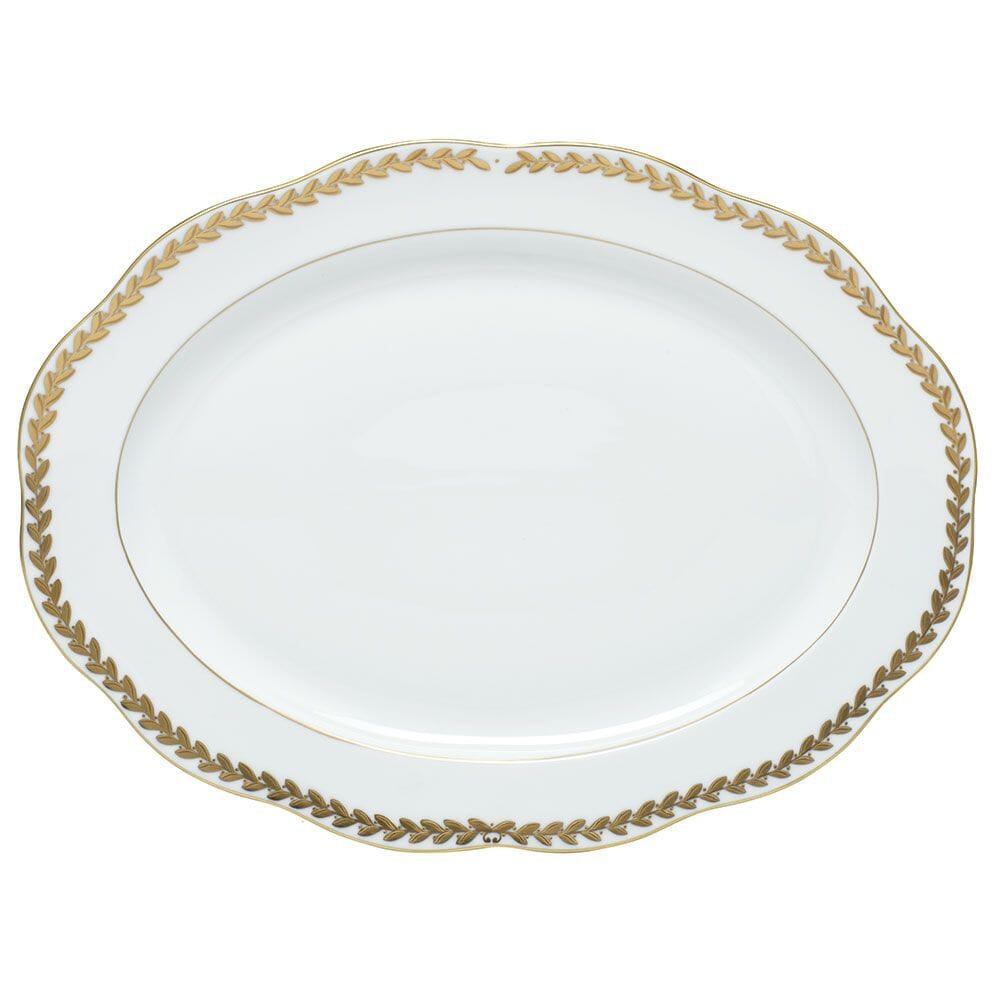 Herend Golden Laurel Oval Platter Platters Herend 