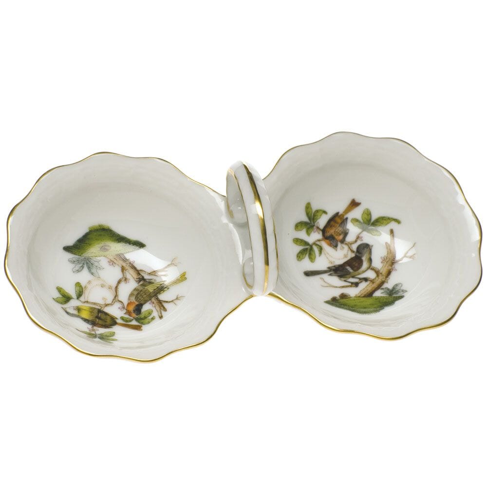 Herend Rothschild Bird Twin Salt Dinnerware Herend 