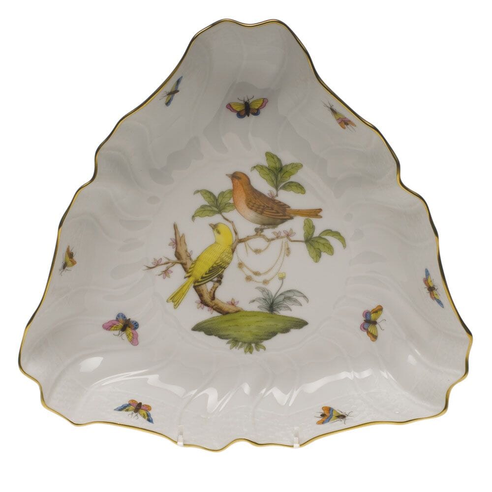 Herend Rothschild Bird Triangle Dish Dinnerware Herend 