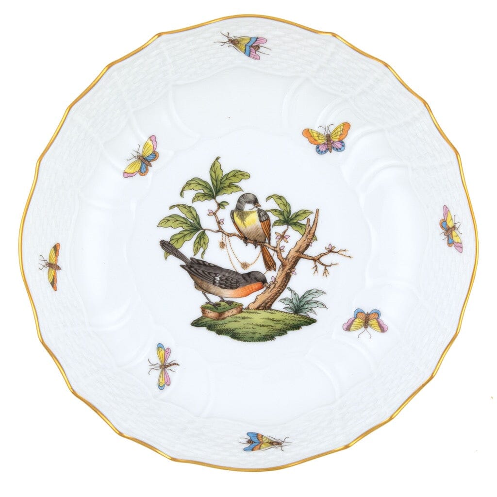 Herend Rothschild Bird Scalloped Dinner Bowl Dinnerware Herend 