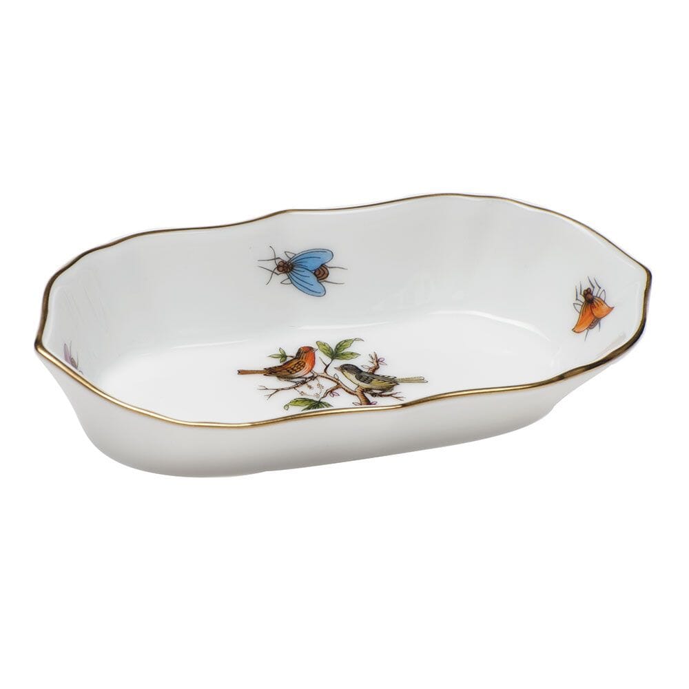 Herend Rothschild Bird Narrow Pin Dish Dinnerware Herend 