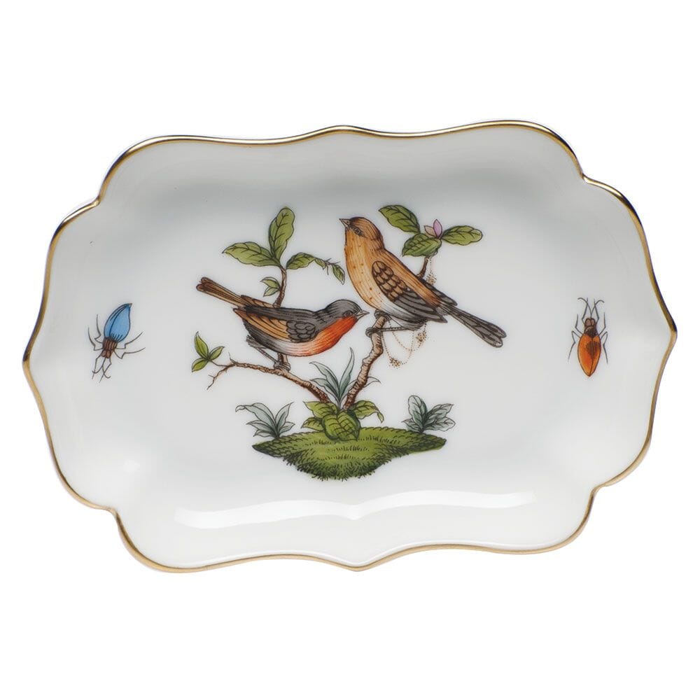 Herend Rothschild Bird Mini Scalloped Tray Trays Herend 