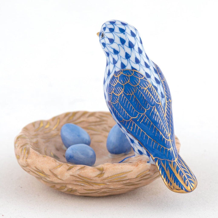 Herend Bird With Nest Figurine Figurines Herend 