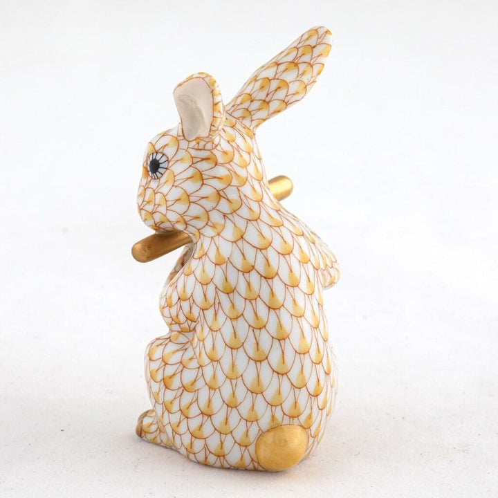 Herend Flute Bunny Figurine Figurines Herend 