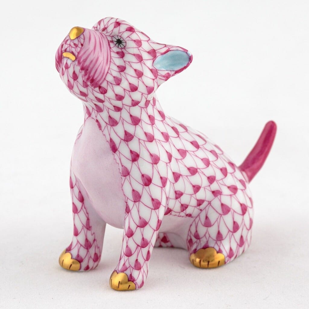 Herend Singing Westie Figurine Figurines Herend Raspberry (Pink) 