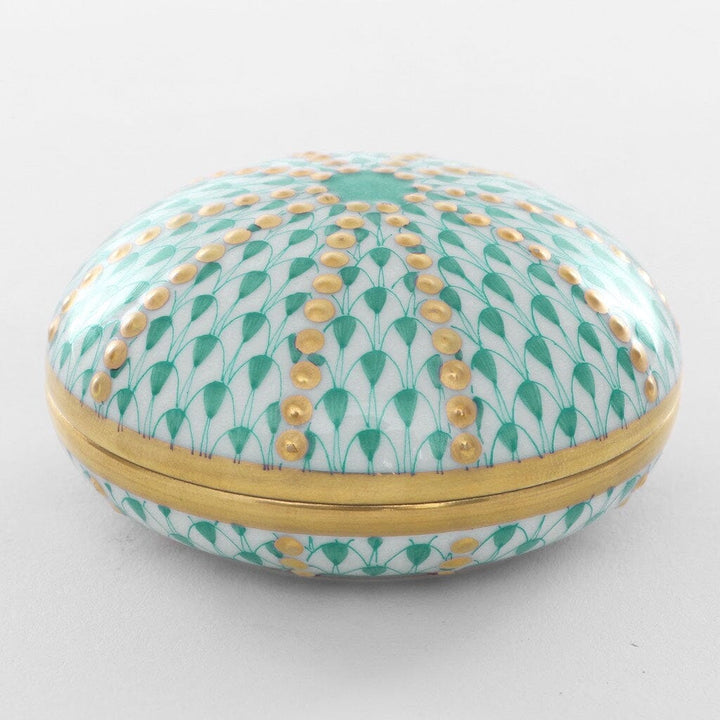 Herend Sea Urchin Box Figurines Herend Green 