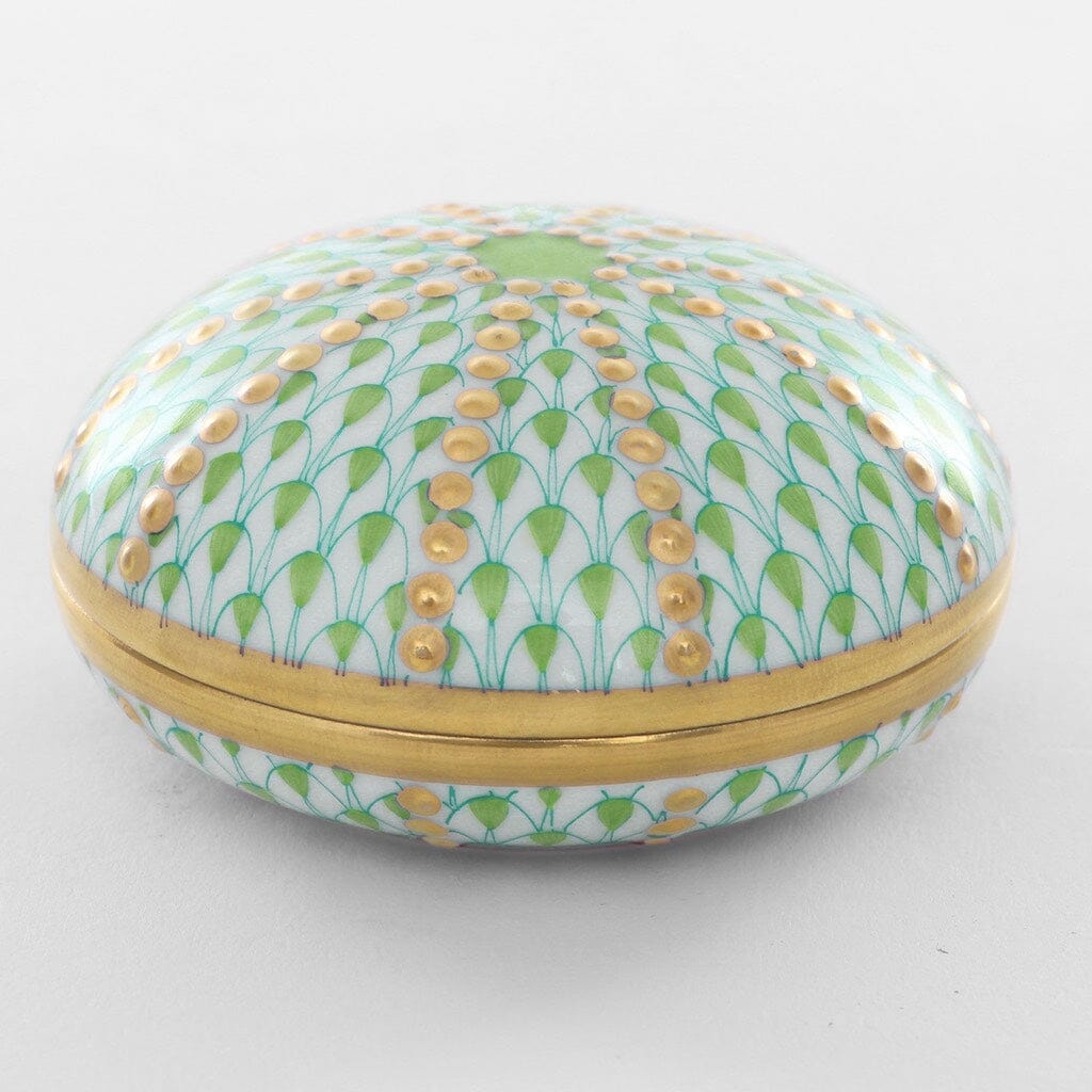 Herend Sea Urchin Box Figurines Herend Lime Green 