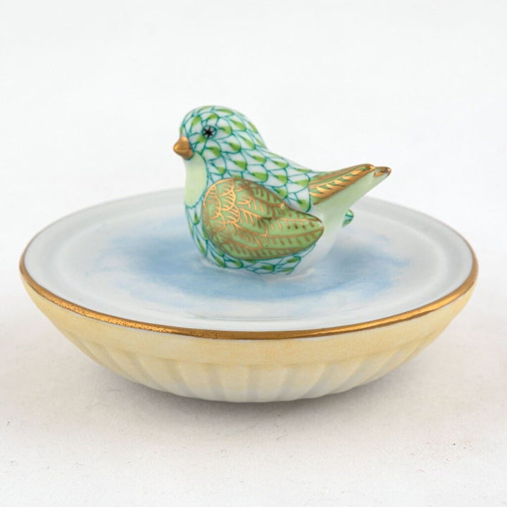 Herend Bird in Bird Bath Figurine Figurines Herend 