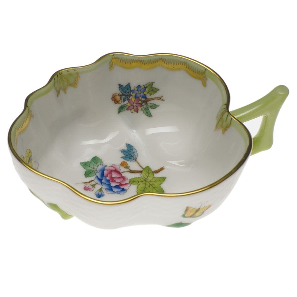 Herend Queen Victoria Deep Leaf Dish Dinnerware Herend Green 