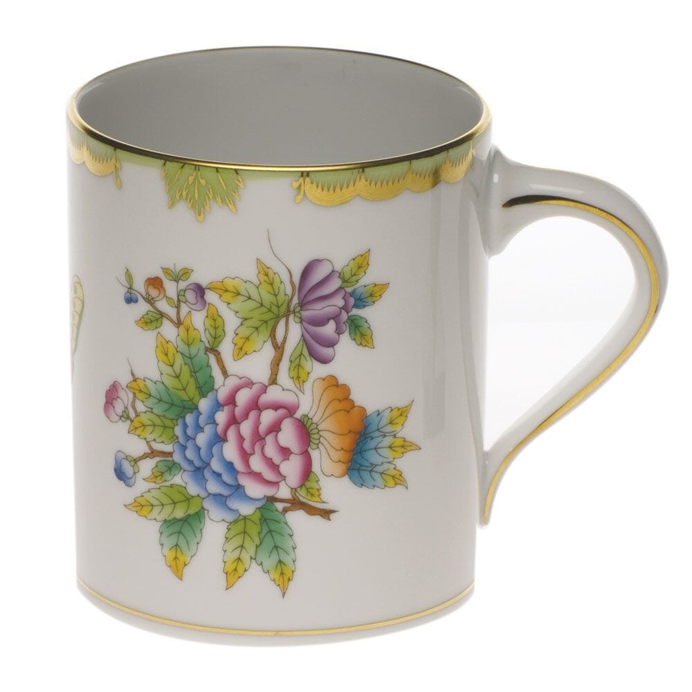 Herend Queen Victoria Coffee Mug Dinnerware Herend Green 