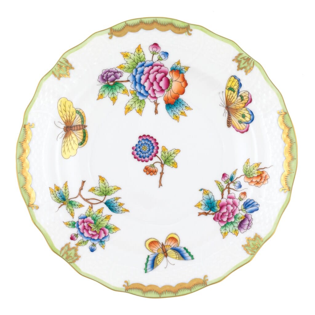 Herend Queen Victoria Salad Plate Dinnerware Herend Green 