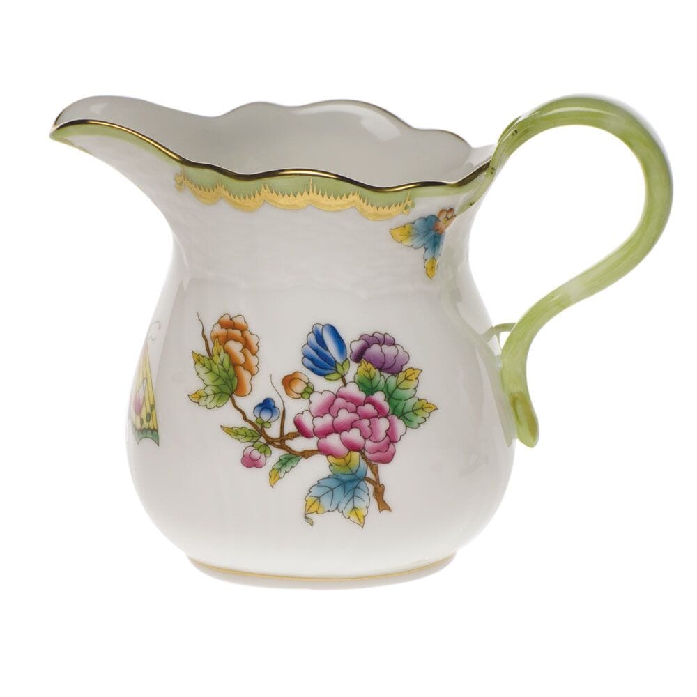 Herend Queen Victoria Creamer - 10 oz. Dinnerware Herend Green