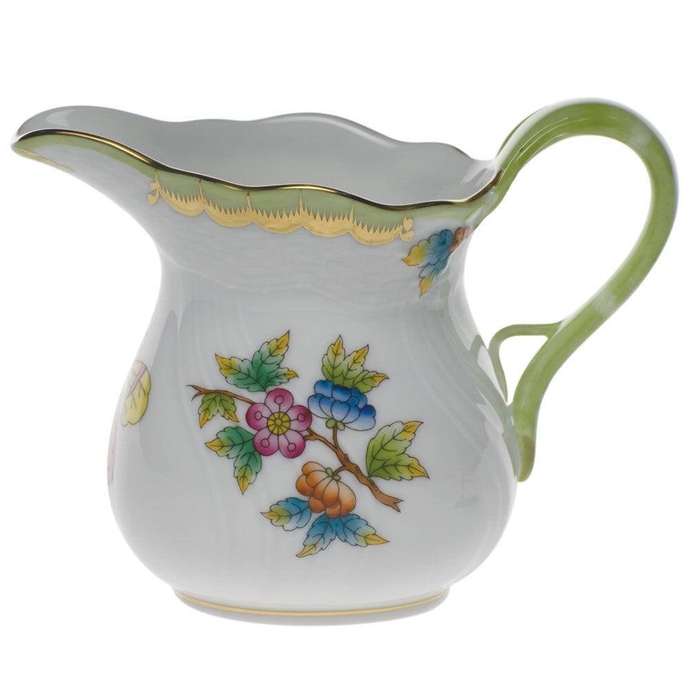 Herend Queen Victoria Creamer - 6 oz. Dinnerware Herend Green