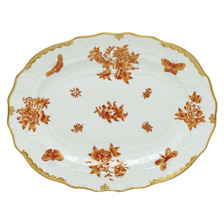 Herend Fortuna Platter Dinnerware Herend Rust 