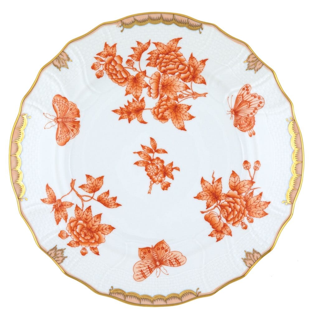 Herend Fortuna Dinner Plate Dinnerware Herend Rust 