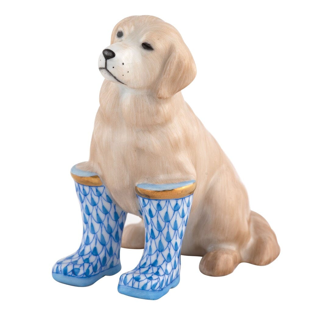 Herend Rainy Day Retriever Figurine Figurines Herend Blue 