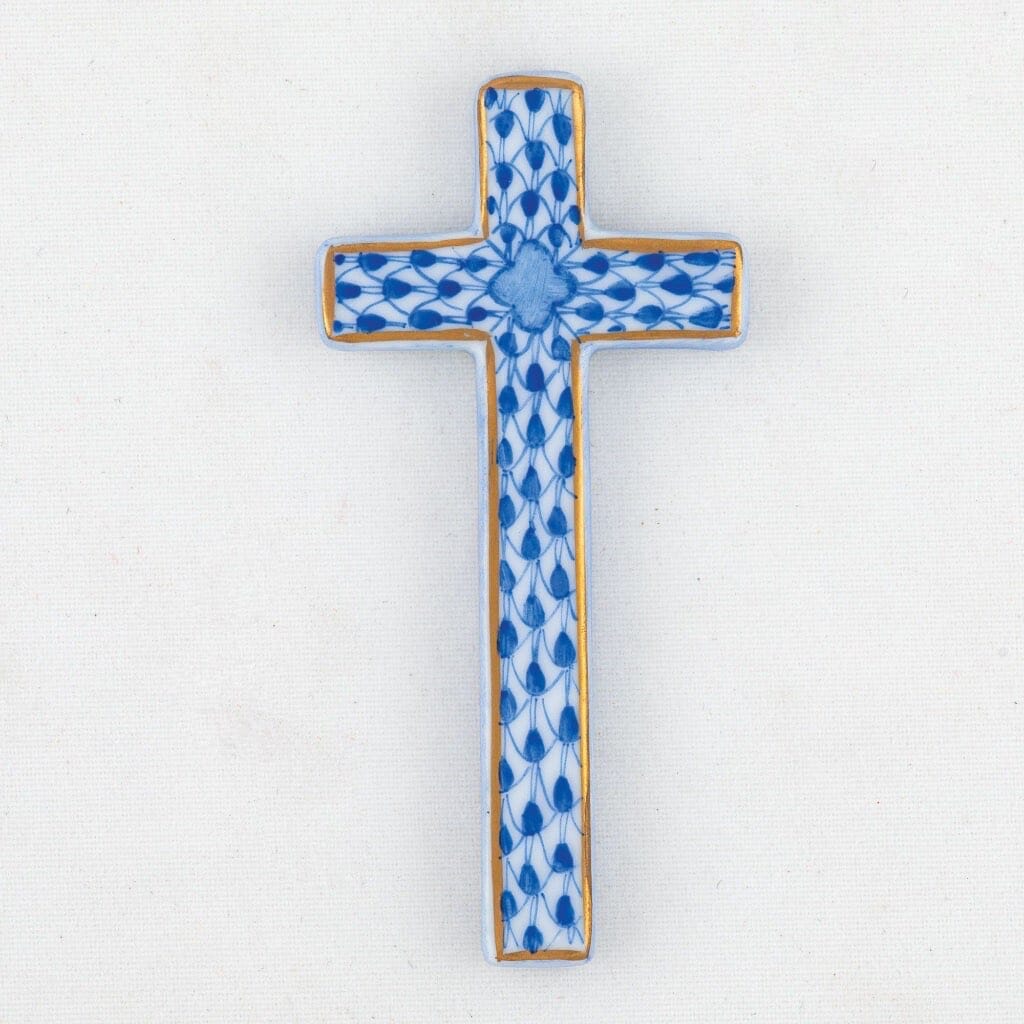 Herend Miniature Cross Figurines Herend Sapphire 