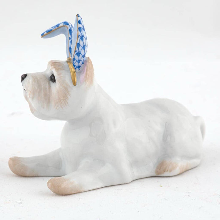 Herend Westie With Bunny Ears Figurine Figurines Herend 