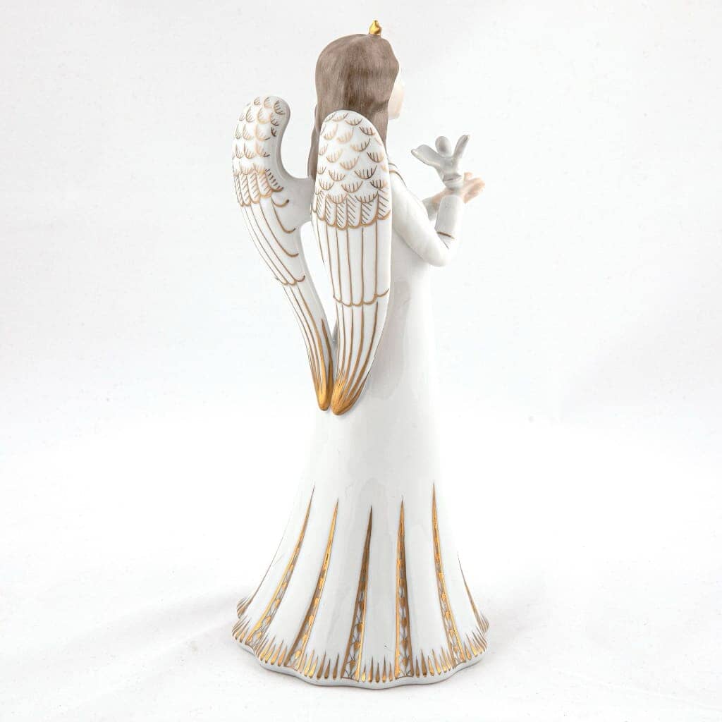 Herend Angel With Dove Figurine Figurines Herend 