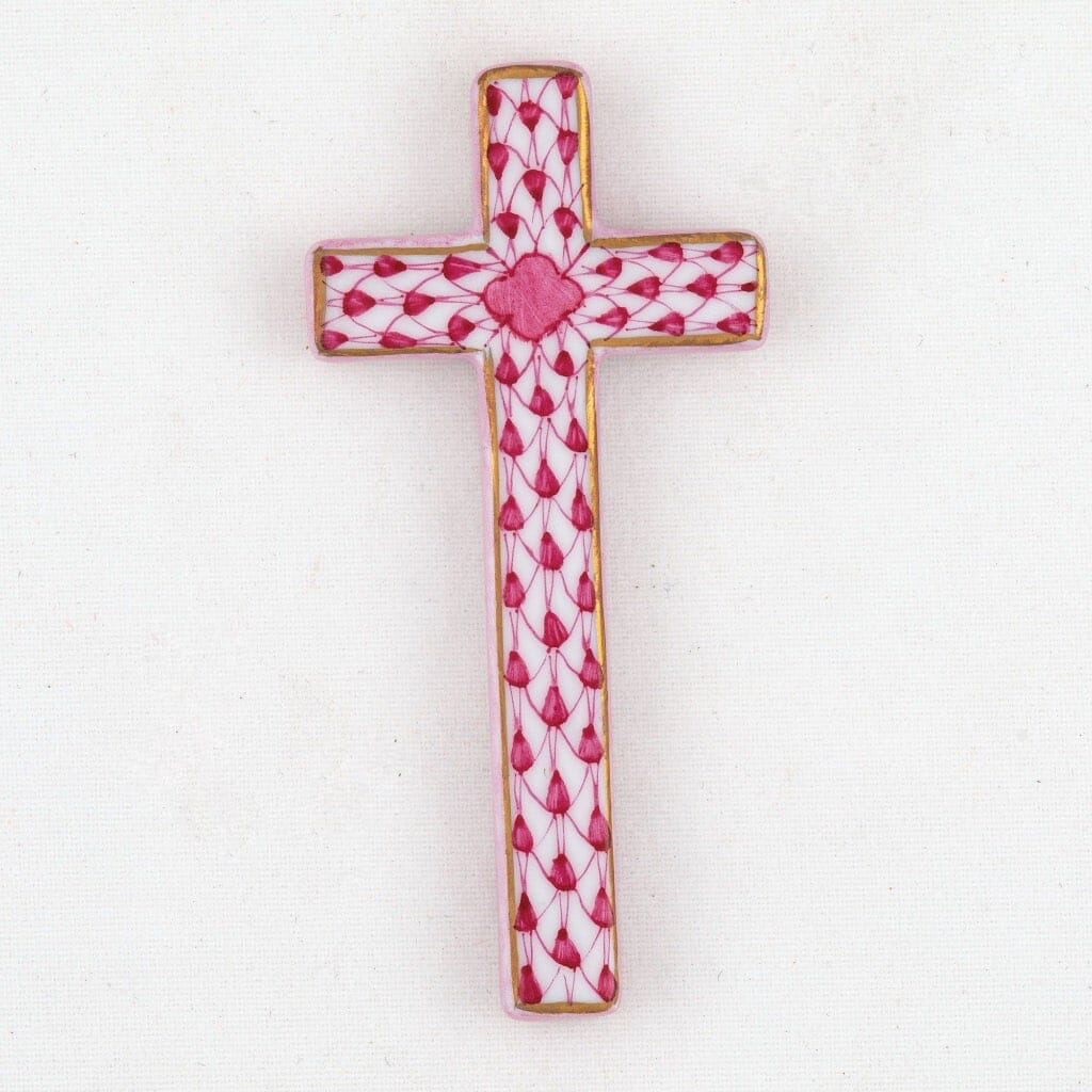 Herend Miniature Cross Figurines Herend Raspberry (Pink) 