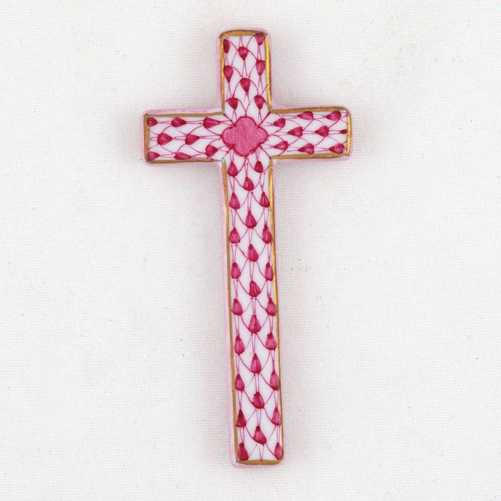 Herend Miniature Cross Figurines Herend Raspberry (Pink) 