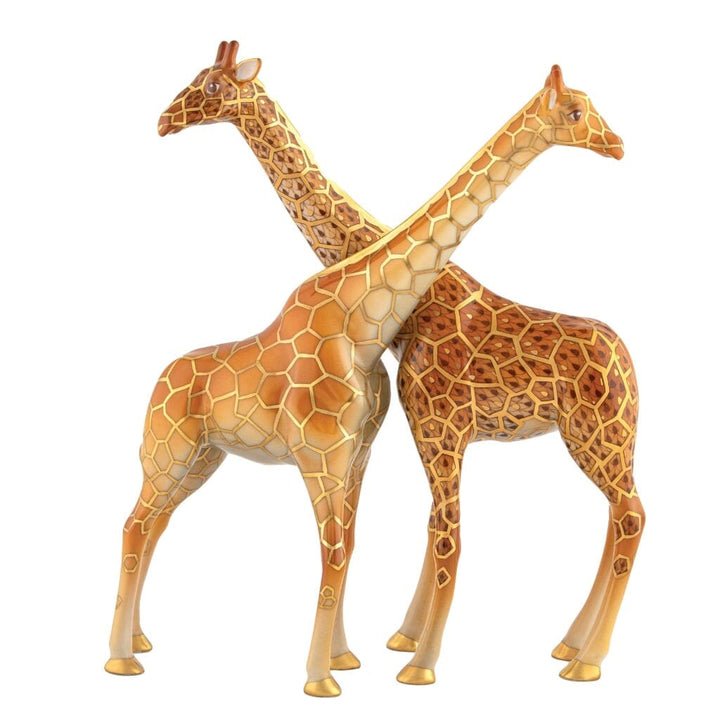 Herend Double Giraffes Figurine - Limited Edition Figurines Herend 