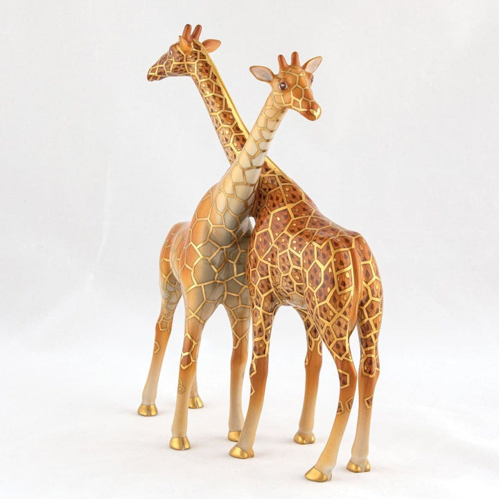 Herend Double Giraffes Figurine - Limited Edition Figurines Herend 