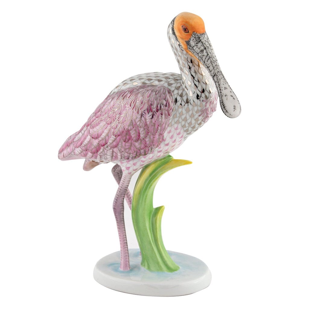 Herend Roseate Spoonbill Figurine - Limited Edition Figurines Herend 